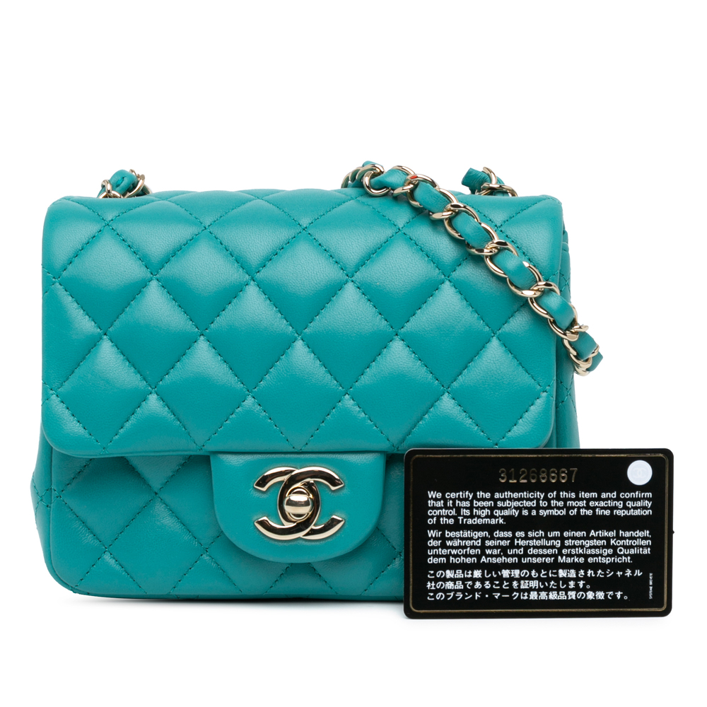 Pre-Loved Chanel Mini Square Classic Lambskin Single Flap - Picture 9 of 9